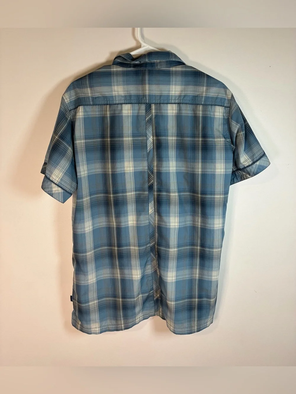 Kuhl Konquer Short Sleeve Shirt, Snap Front, Blue/Gray, Men’s Medium